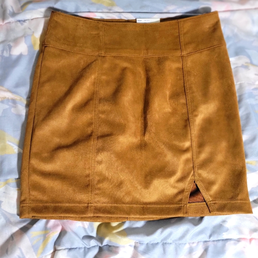 High-rise Brown Mini-skirt